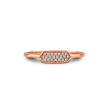 Load image into Gallery viewer, Social Value 14k Solid Gold and Genuine Natural Diamond Hexagon Shaped Ring
