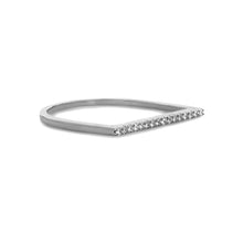 Load image into Gallery viewer, 14k Solid Gold Natural Diamond Microset Thin Bar Ring | Minimalist Diamond Stack Band | Thin Diamond Line Band | Tri-Color Stack Bands

