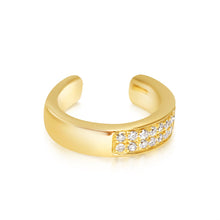 Load image into Gallery viewer, Single 14K Gold &amp; Genuine Diamond Reversible Non-Pierced Ear Cuff
