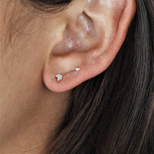 Load image into Gallery viewer, Single (Half Pair) 14k Gold and Genuine Diamond Arrow Stud Earring or Climber | Diamond Minimalist Earring
