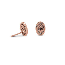 Load image into Gallery viewer, Pair of 14k Gold and Genuine Diamond Micro-Pave Oval Disc Earring Studs with High Quality Diamonds for Women in White, Yellow or Rose Gold
