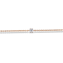 Load image into Gallery viewer, 18k Gold + Genuine Diamond Solitaire Stacking Layering Adjustable Dainty Minimalist Chain Bracelet for Women with Drawstring Pull-Chain
