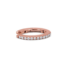 Load image into Gallery viewer, Single (Half Pair) 14k or 18k Gold &amp; Genuine Diamond Hinged Heavyweight Non-Pierced Ear Cuff in White Yellow or Rose Gold for Women or Girls
