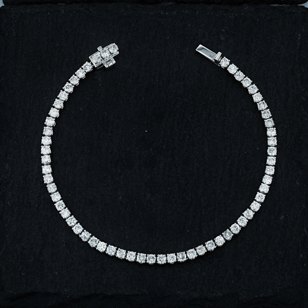14k Solid Gold Genuine Natural Diamond 5ct High Quality Tennis Bracelet for Women