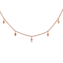 Load image into Gallery viewer, 14k Solid Gold Genuine Natural Diamond Marquise Drop Choker Necklace For Women Adjustable Drawstring Chain
