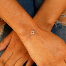 Load image into Gallery viewer, 14k Solid Gold Genuine Natural Diamond Star of David Chain Layering Bracelet
