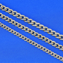 Load image into Gallery viewer, 14k Solid Gold Genuine Natural Diamond HEAVYWEIGHT Cuban Curb Link Reversible Chain Bracelet Unisex Men and Women White Yellow Rose
