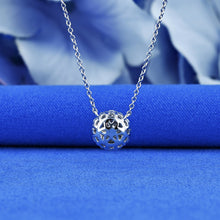 Load image into Gallery viewer, 18k Solid White Gold Genuine Natural Diamond Cluster Solitaire Necklace
