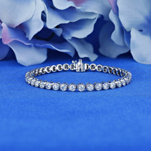 Load image into Gallery viewer, 14k Solid Gold Genuine Natural Diamond VS Quality Bezel Set Milgrain Tennis Bracelet 5.43ct
