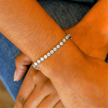 Load image into Gallery viewer, 14k Solid Gold Genuine Natural Diamond VS Quality Bezel Set Milgrain Tennis Bracelet 5.43ct
