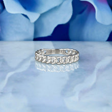 Load image into Gallery viewer, 14k Solid Gold Cuban Curb Link Stacking Band Ring
