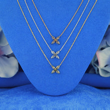 Load image into Gallery viewer, 18k Solid Gold Genuine Natural Marquise Diamond Flower Petal Layering Necklace w/ Adjustable Drawstring Chain
