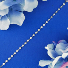 Load image into Gallery viewer, 18k Solid Gold Natural Diamond Bezel Set By The Yard Bracelet for Women White Yellow Rose Gold
