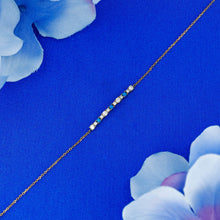 Load image into Gallery viewer, 18k Diamond and Turquoise Adjustable Chain Stack Bracelet for Women and Girls in Rose Yellow White Gold
