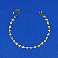 Load image into Gallery viewer, 18k Solid Gold Natural Diamond Bezel Set By The Yard Bracelet for Women White Yellow Rose Gold
