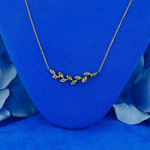 Load image into Gallery viewer, 18k Solid Gold Genuine Natural Marquise Diamond Leaves on Branch Necklace
