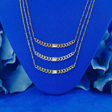 Load image into Gallery viewer, 14k Solid Gold Natural Baguette Diamond Cuban Link Necklace
