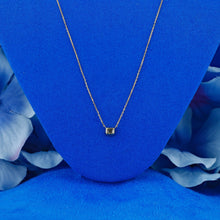 Load image into Gallery viewer, 18k Solid Gold .18ct Natural Diamond Emerald Cut Solitaire Bezel Set Necklace
