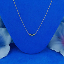 Load image into Gallery viewer, 18k Solid Gold Natural Diamond Three Stone Trio Cluster Necklace with Adjustable Drawstring Chain
