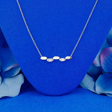 Load image into Gallery viewer, 14k Solid Gold Natural Baguette Diamond Zig Zag Hexagon Adjustable Necklace for Women or Girls
