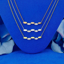 Load image into Gallery viewer, 14k Solid Gold Natural Baguette Diamond Zig Zag Hexagon Adjustable Necklace for Women or Girls
