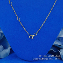 Load image into Gallery viewer, 14k Solid Gold Natural Diamond Graduated Curved Crescent Adjustable Necklace
