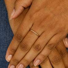 Load image into Gallery viewer, 14k Solid Gold Natural Diamond Ultra Thin 1.1mm Minimalist Stackable Ring
