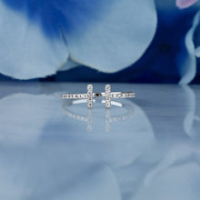 Load image into Gallery viewer, 14k Solid Gold Natural Diamond Open Bar Minimalist Ring
