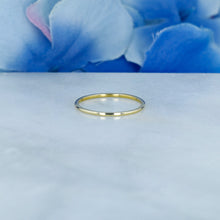 Load image into Gallery viewer, 14k Solid Gold Natural Diamond Ultra Thin 1.1mm Minimalist Stackable Ring
