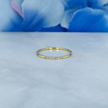 Load image into Gallery viewer, 14k Solid Gold Natural Diamond Ultra Thin 1.1mm Minimalist Stackable Ring
