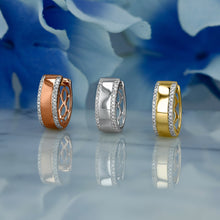 Load image into Gallery viewer, Single (Half Pair) 14k Solid Gold Natural Diamond Bordered Non-Pierce Ear Cuff
