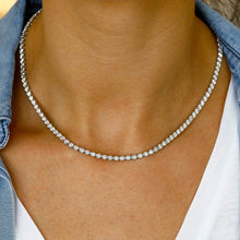 Load image into Gallery viewer, 14k Solid Gold Natural Diamond Tennis Choker Necklace

