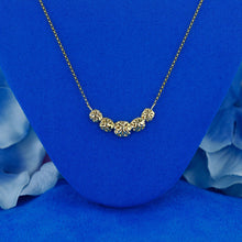 Load image into Gallery viewer, 14k Solid Gold Genuine Natural Diamond Cluster Cushion Cut Illusion Necklace for Women
