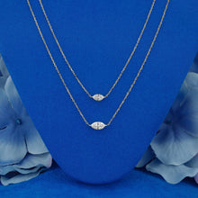 Load image into Gallery viewer, GIA Certified Natural Diamond Marquise Shaped 14k Solid Gold Floating Solitaire Necklace with Adjustable Drawstring Chain
