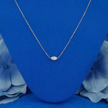 Load image into Gallery viewer, GIA Certified Natural Diamond Marquise Shaped 14k Solid Gold Floating Solitaire Necklace with Adjustable Drawstring Chain

