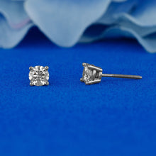 Load image into Gallery viewer, IGI Certified 1.00 Carat or 2.00 Carat Natural Diamond 14k Solid Gold Round Solitaire Screw Back Stud Earrings
