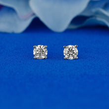 Load image into Gallery viewer, IGI Certified 1.00 Carat or 2.00 Carat Natural Diamond 14k Solid Gold Round Solitaire Screw Back Stud Earrings
