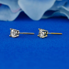 Load image into Gallery viewer, IGI Certified 1.00 Carat or 2.00 Carat Natural Diamond 14k Solid Gold Round Solitaire Screw Back Stud Earrings
